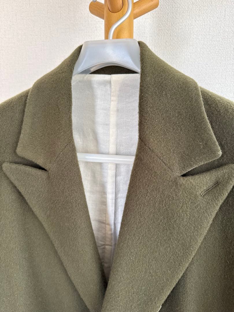 MBハイエンド カシミアハーフコート カーキ　Mサイズ
