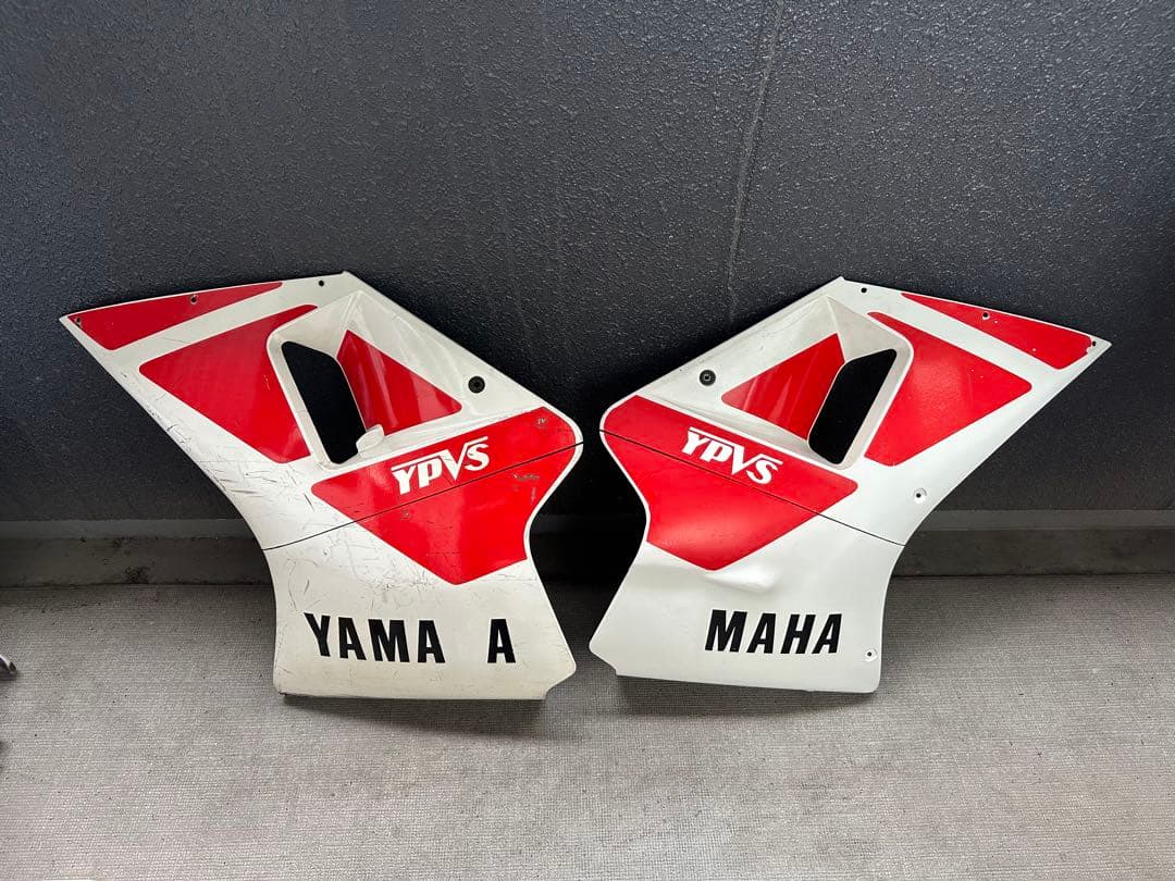 YAMAHA TZR250 2XTカウルホワイトレッド左右&センターカウルセット