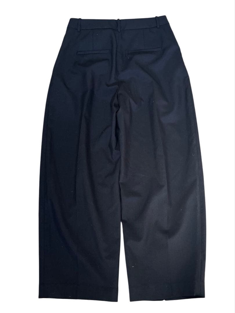 未使用 デッドストック スタジオニコルソン ザラ ウール ワイド スラックス 黒