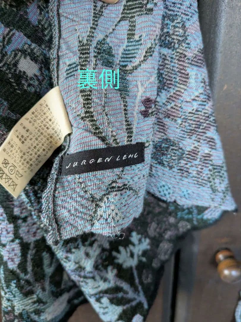 大判　花柄ストレッチ生地黒地ストール・ショール