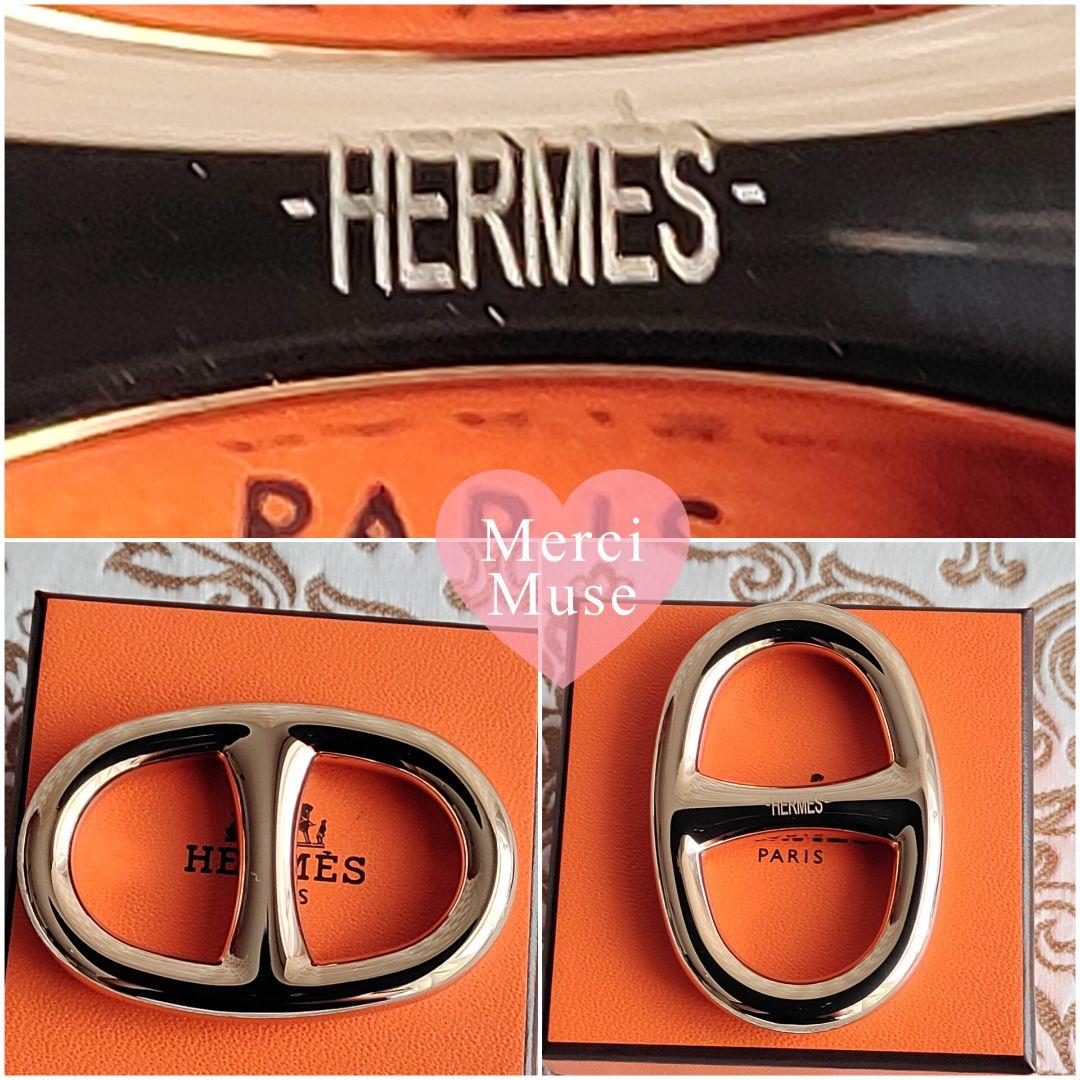 ❤未使用品❤スカーフリング大 シェーヌダンクル ゴールド金具 エルメス チャーム