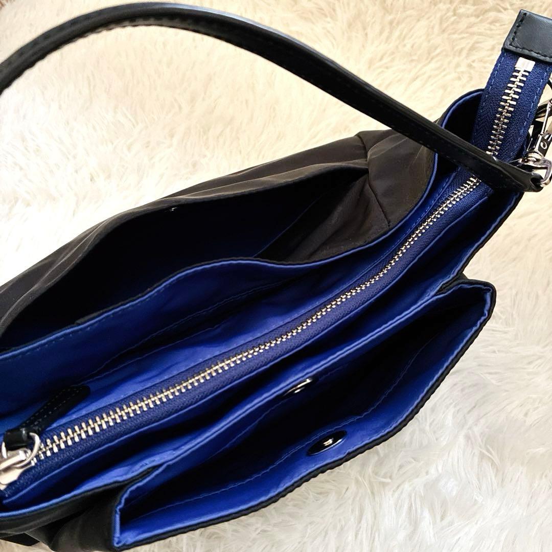 【未使用級✨】アニエスべー ボヤージュ ショルダーバッグ ブラック×ブルー