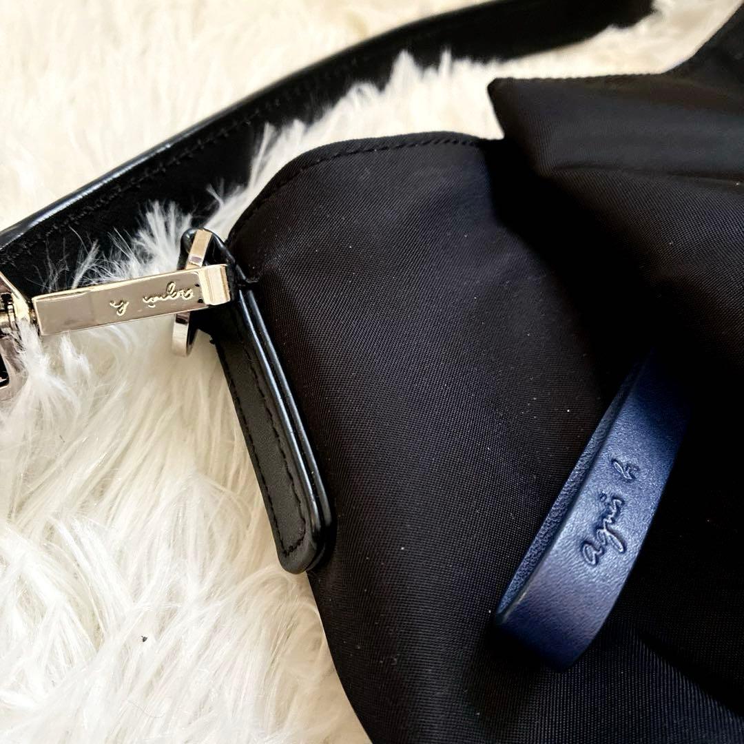 【未使用級✨】アニエスべー ボヤージュ ショルダーバッグ ブラック×ブルー