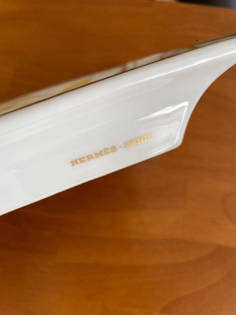 エルメス HERMES ポーセリン アッシュトレイ 灰皿 陶磁器　ビンテージ
