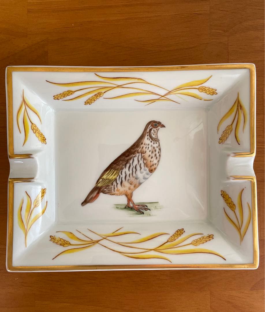 エルメス HERMES ポーセリン アッシュトレイ 灰皿 陶磁器　ビンテージ