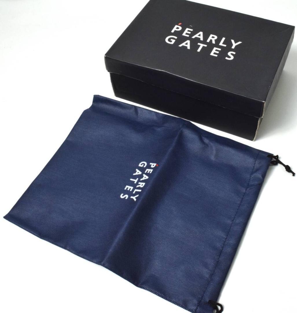 未使用3.5万 パーリーゲイツ ゴルフシューズ 22.5 ロゴ 迷彩 レディース