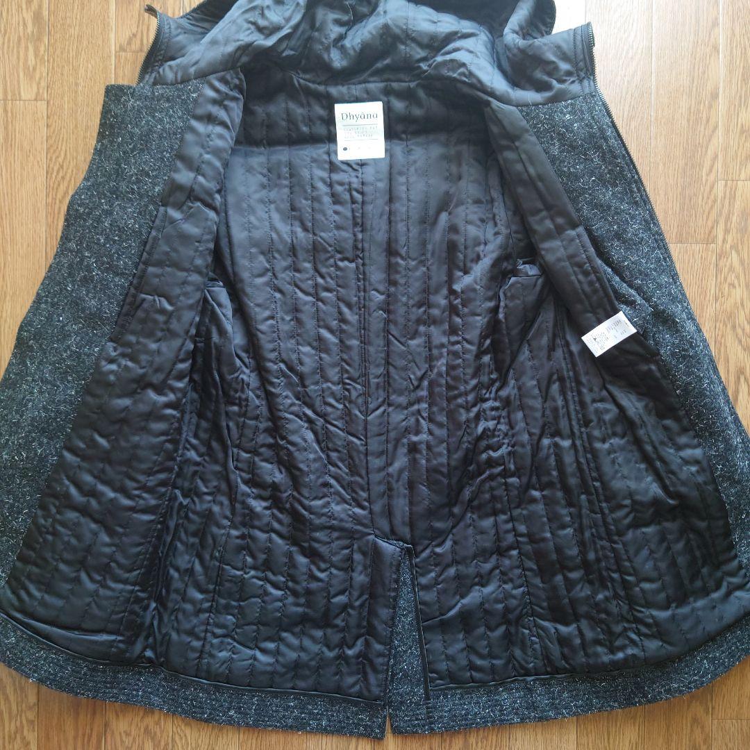 新品 ■国産■ Dhyana レザー×極厚ウール riri社ZIP コート １