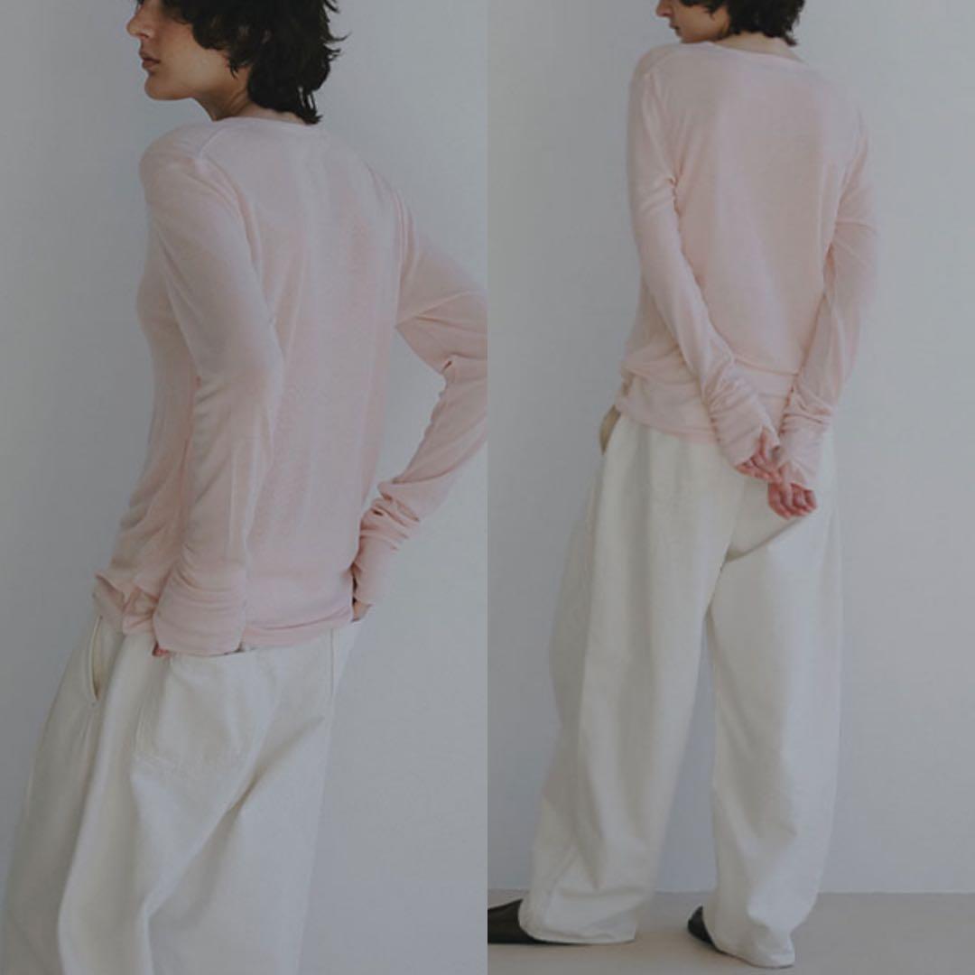 ETRE TOKYO 26SS ウールフライスヘンリーネックプルオーバー