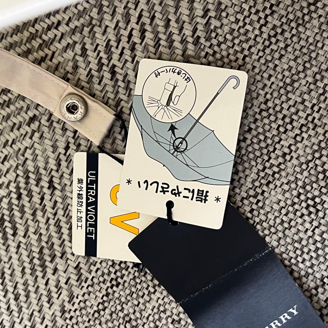 極美品タグ付き　BURBERRY バーバリー　花柄ノバチェック　晴雨兼用UV日傘