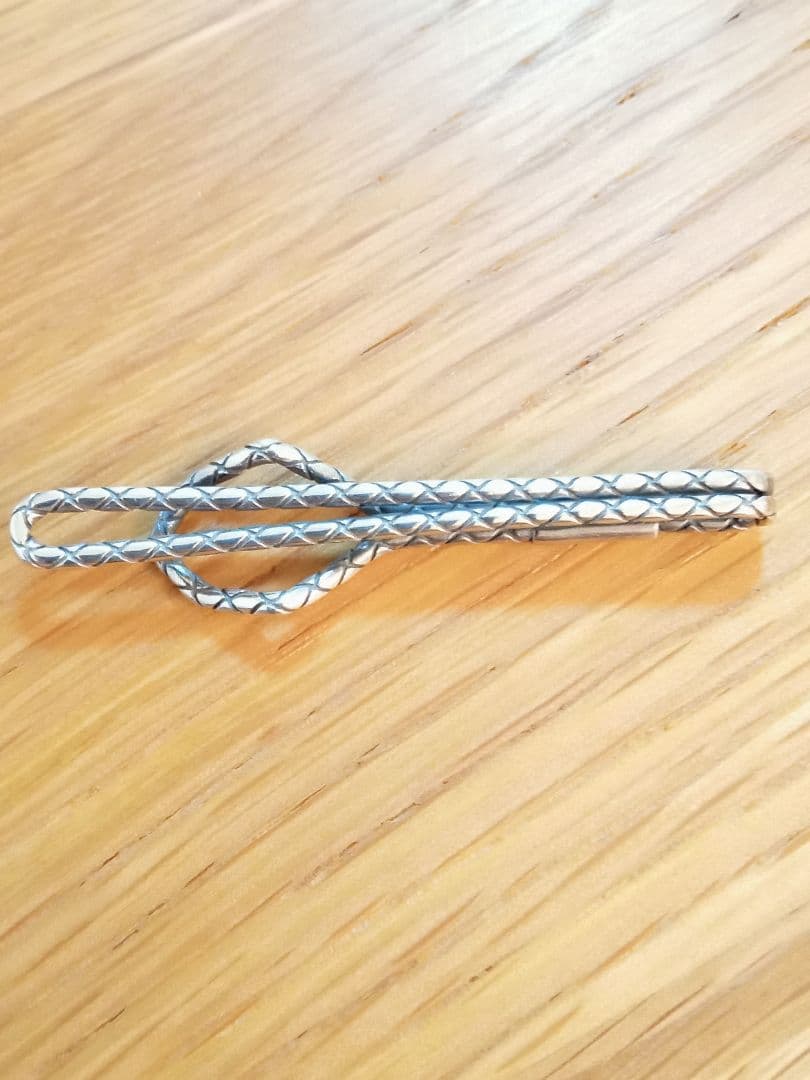 Bottega Veneta　シルバー 編み込み柄 ネクタイピン