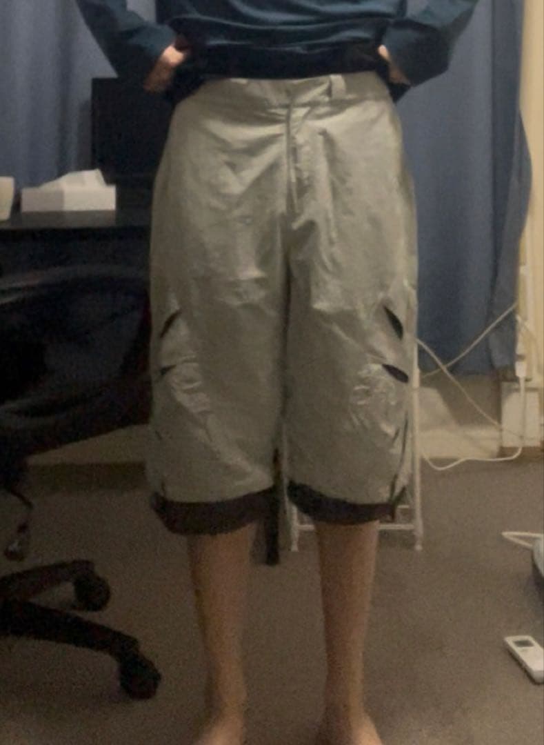 sansangear cut off mesh shorts ショーツ