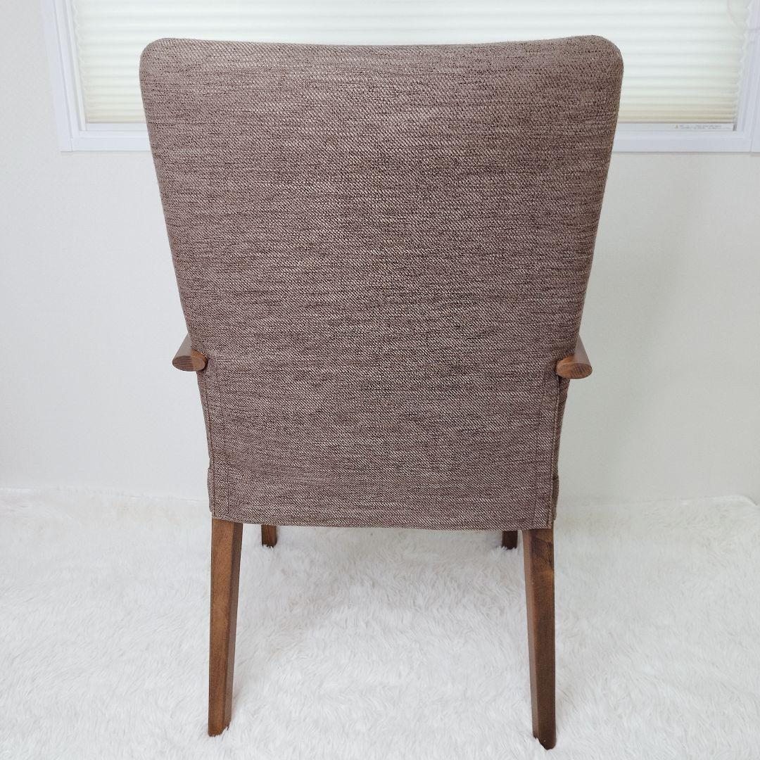 ニトリ ダイニングチェア Dコタツチェア アームチェア 天然木製 北欧レトロ②