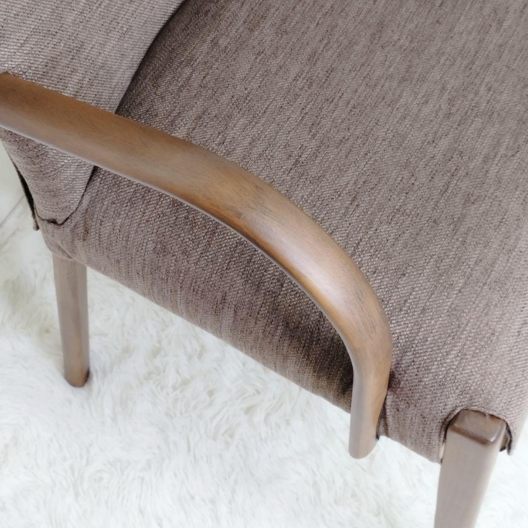 ニトリ ダイニングチェア Dコタツチェア アームチェア 天然木製 北欧レトロ②