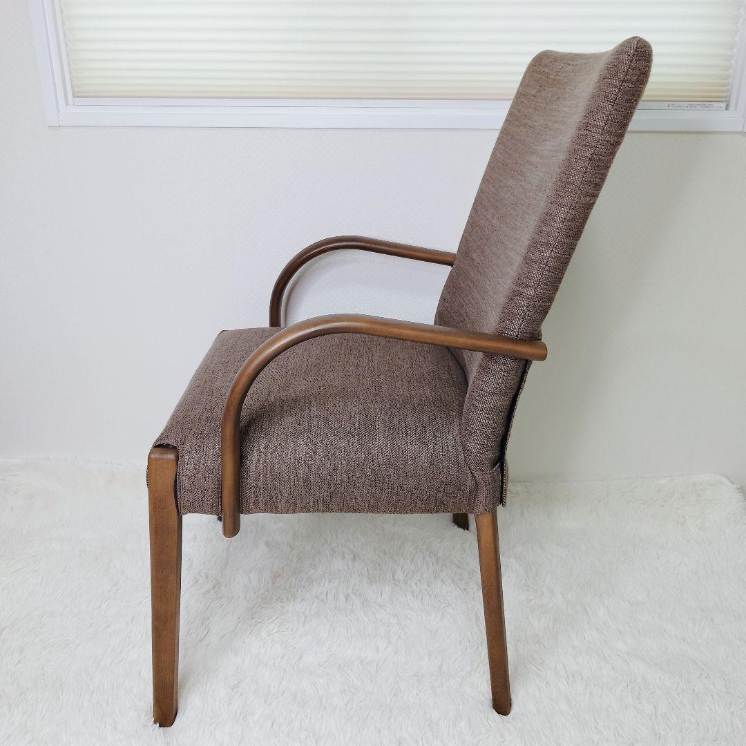 ニトリ ダイニングチェア Dコタツチェア アームチェア 天然木製 北欧レトロ②