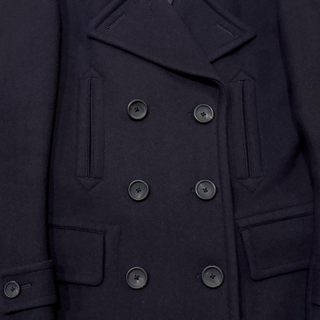 SCYE BASICS ウール100% Pコート 38 ネイビー