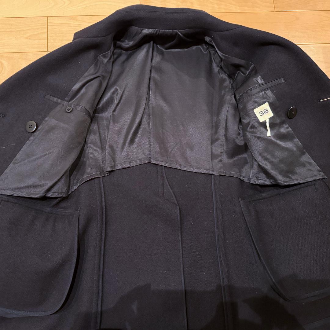 SCYE BASICS ウール100% Pコート 38 ネイビー