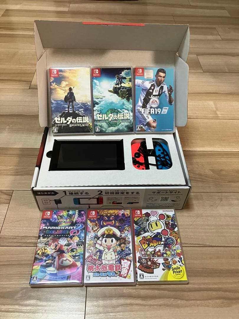 Switch本体 /ゼルダ(ブレス)/ゼルダ(ティアーズ)/マリカー桃鉄/他2本