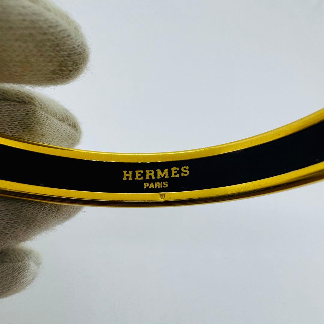 ✨HERMES✨エルメス✨エマイユPM✨ゴールド✨HERMESロゴ✨バングル✨