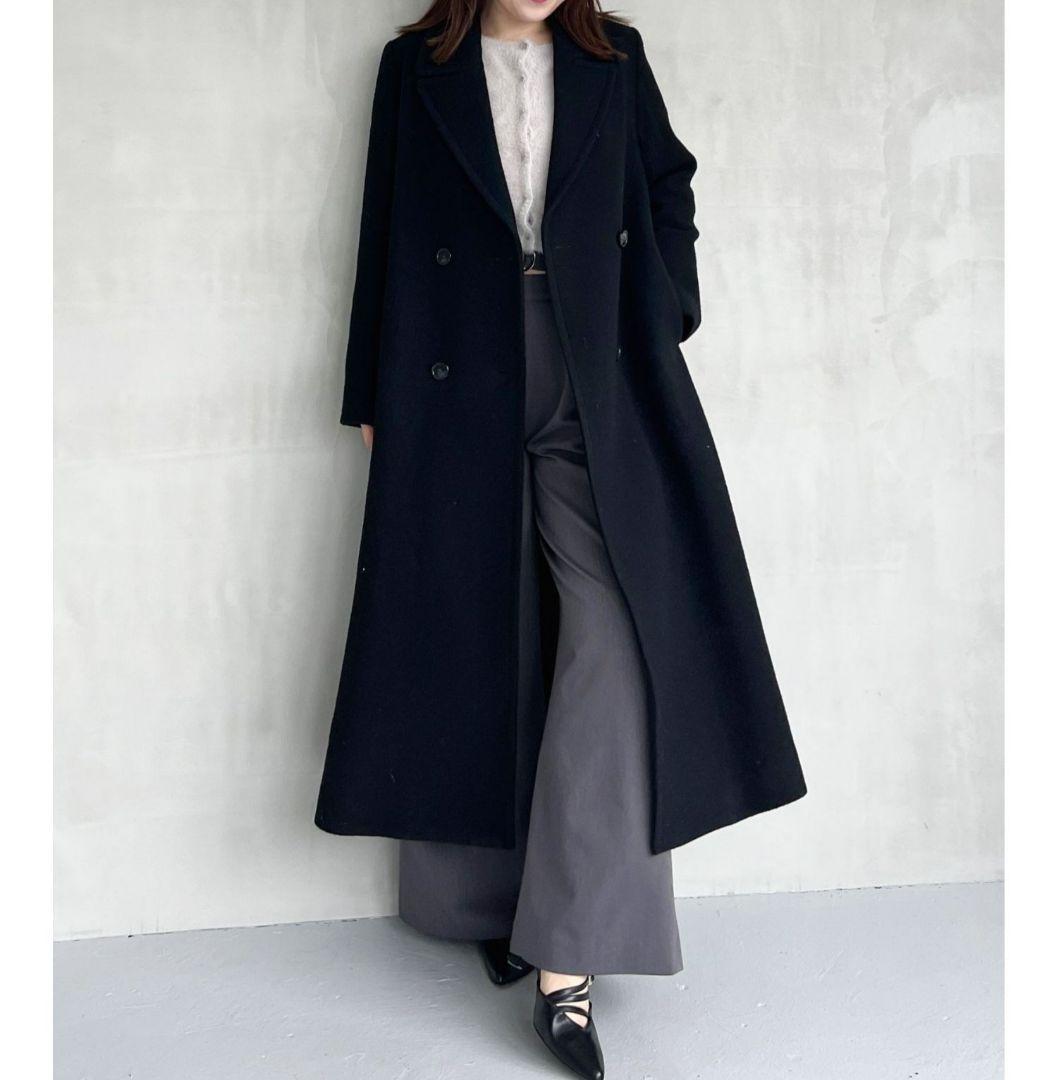 24AW マーキュリーデュオ　ウールチェスターコート 黒 Mサイズ