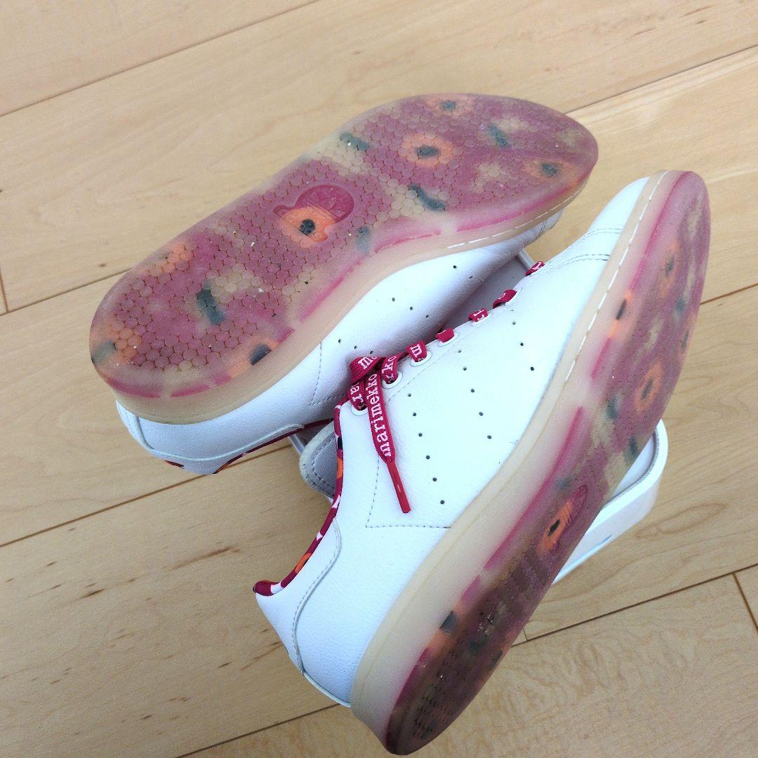 adidas marimekkoコラボ スニーカー ホワイト/ピンク24.5cm