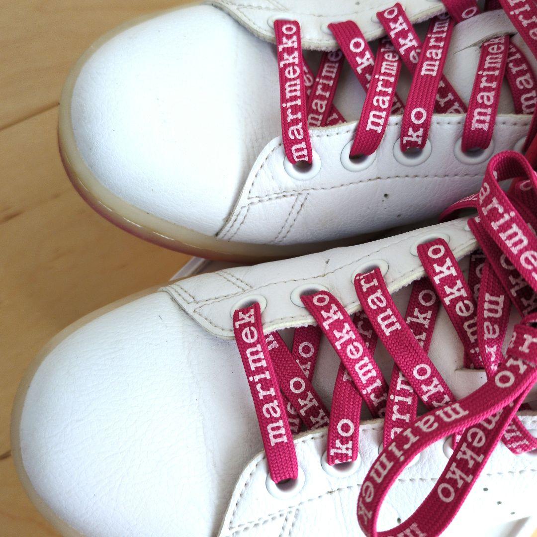 adidas marimekkoコラボ スニーカー ホワイト/ピンク24.5cm