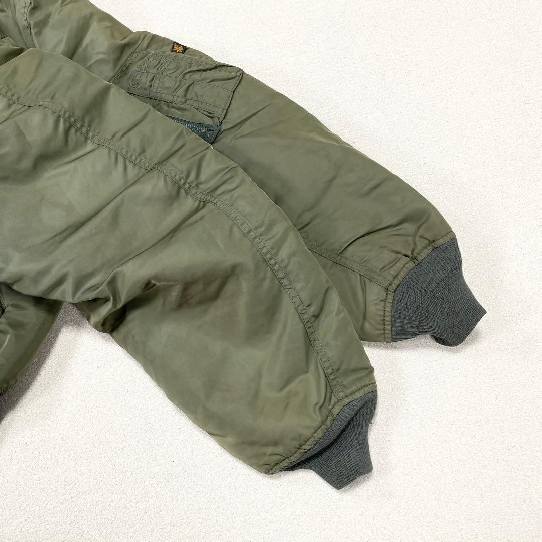 80s 90s USA製 ALPHA アルファ MA-1フライトジャケット 短丈