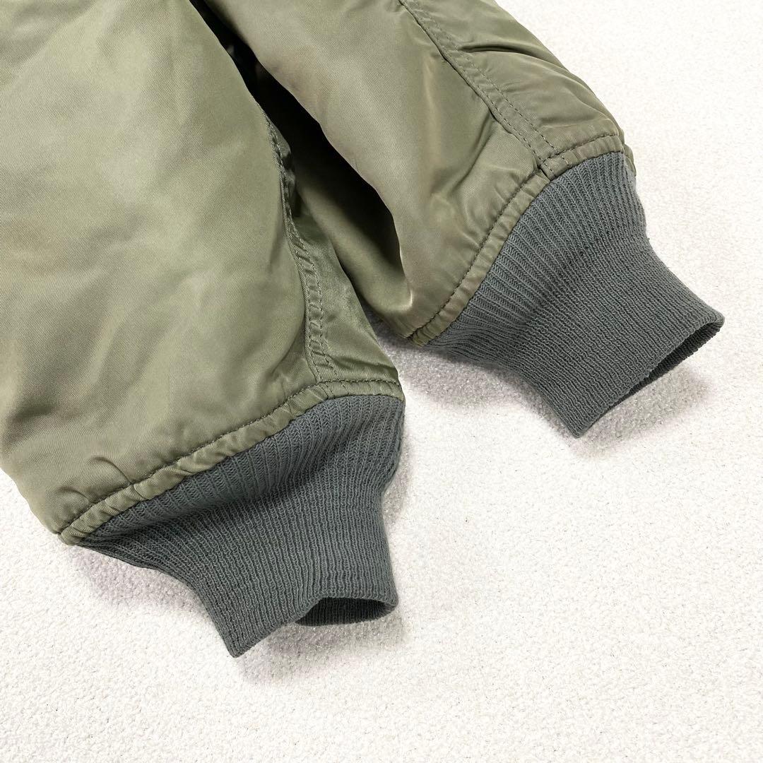 80s 90s USA製 ALPHA アルファ MA-1フライトジャケット 短丈