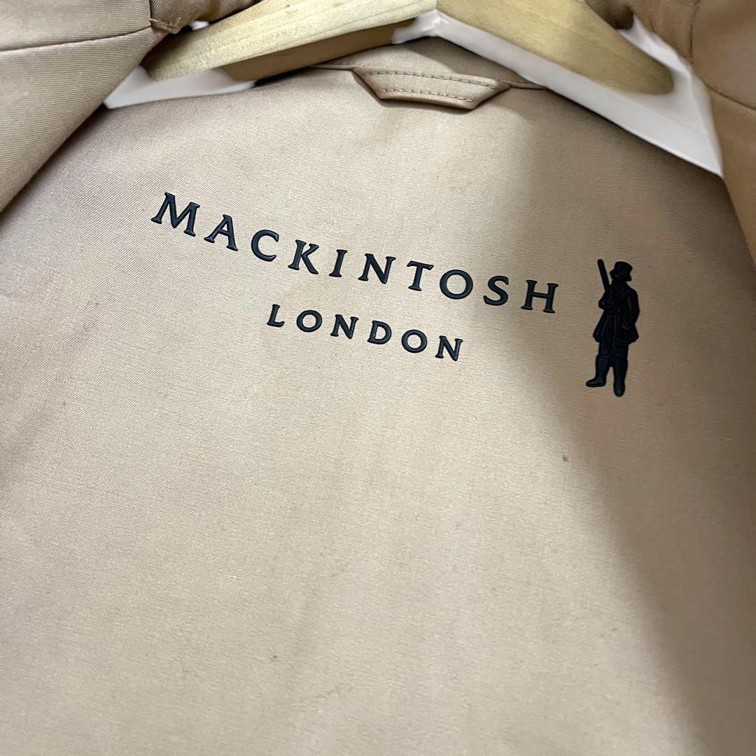 美品　マッキントッシュ　ロンドン　裏地ハウスチェック　撥水　ロングコート