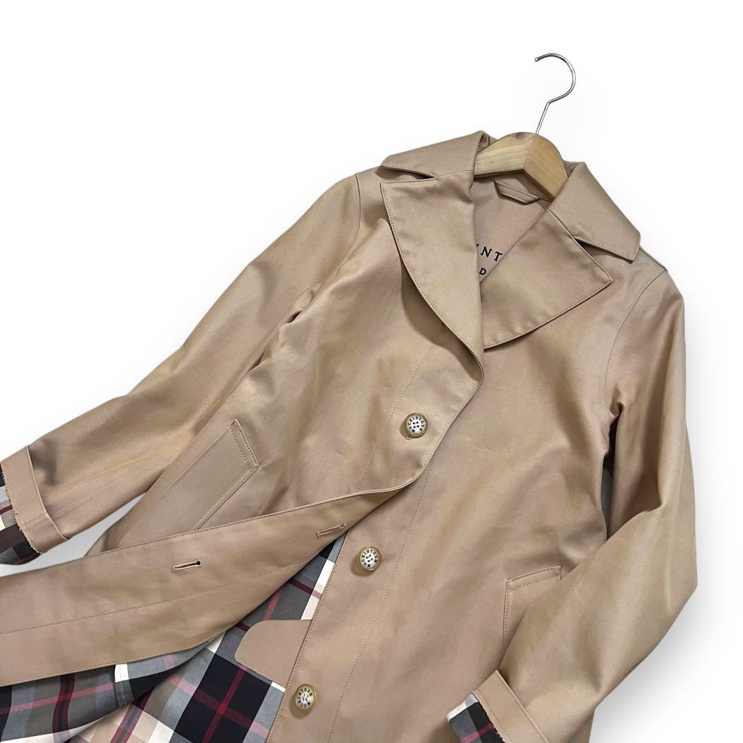 美品　マッキントッシュ　ロンドン　裏地ハウスチェック　撥水　ロングコート
