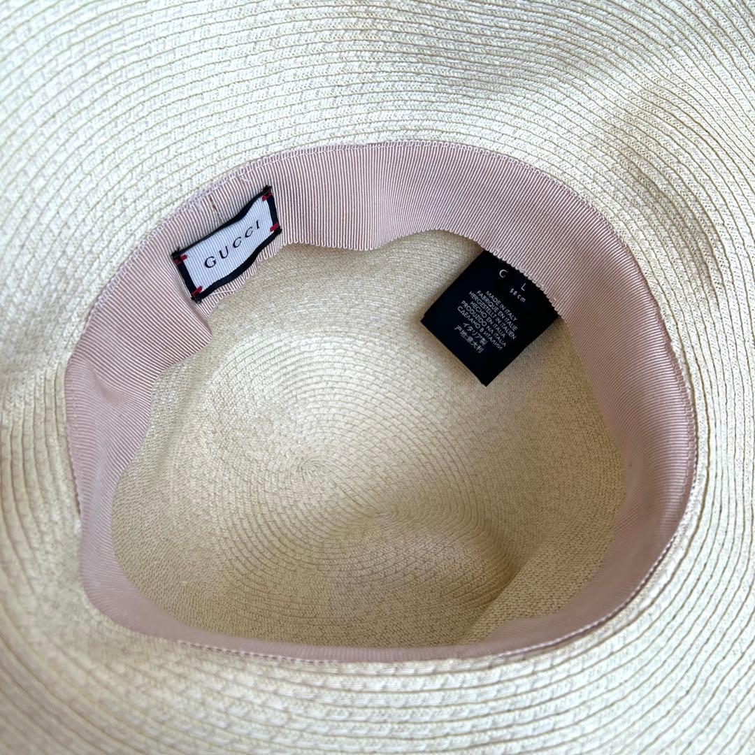 GUCCI グッチ 新品未使用 クリスタルビジューストローハット