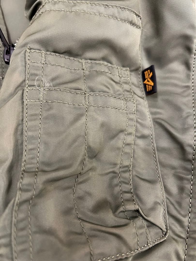 美品　ALPHA リバーシブル MA-1ジャケット オリーブ/オレンジ