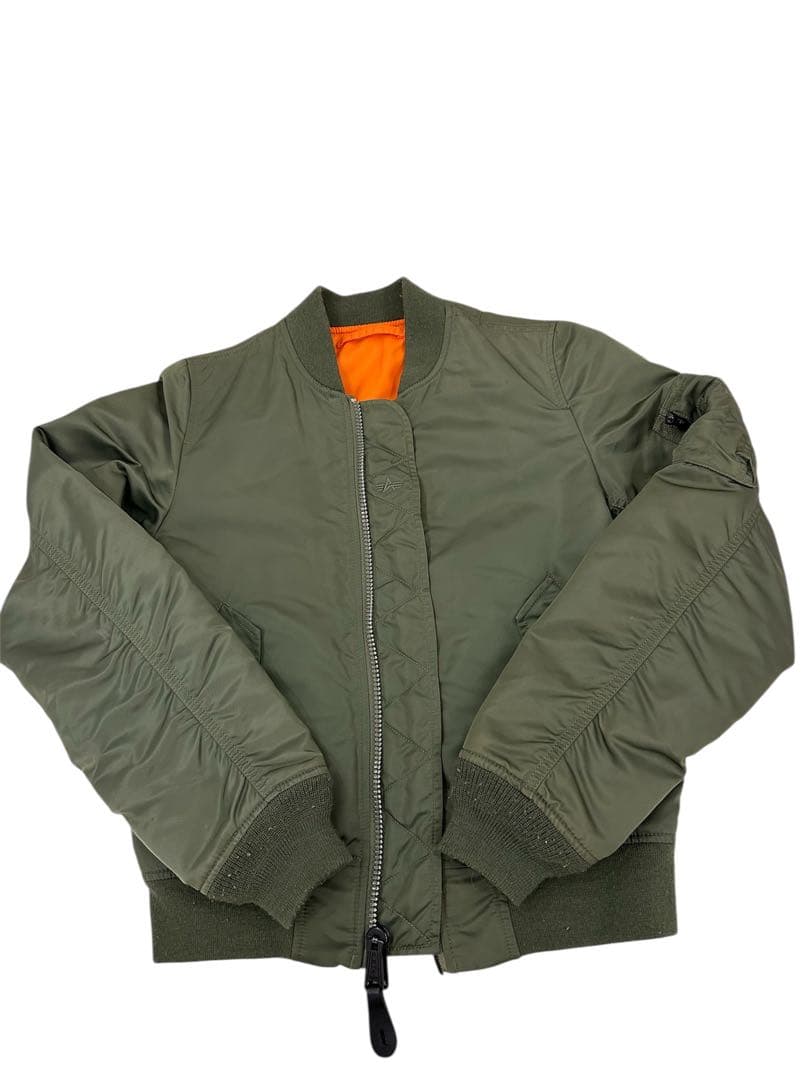美品　ALPHA リバーシブル MA-1ジャケット オリーブ/オレンジ