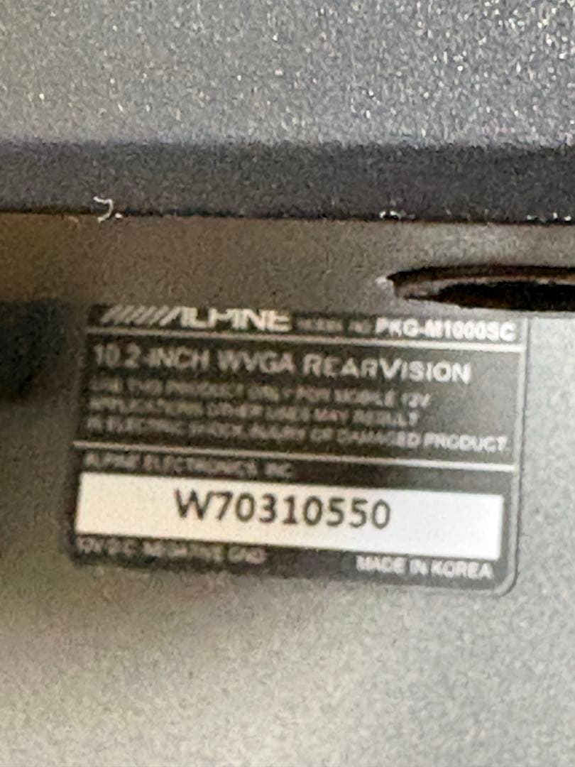 ALPINE アルパイン 10.2インチPKG-M1000SC