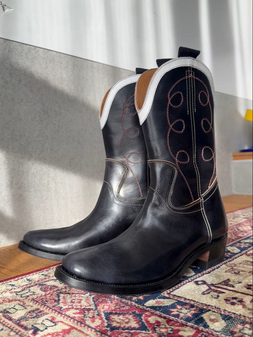 新品 カスタム Cowboy boots CLINCH同楦 茶芯 ホースハイド