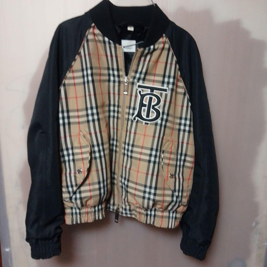 鑑*ス様 Burberry チェック柄 スタジャン