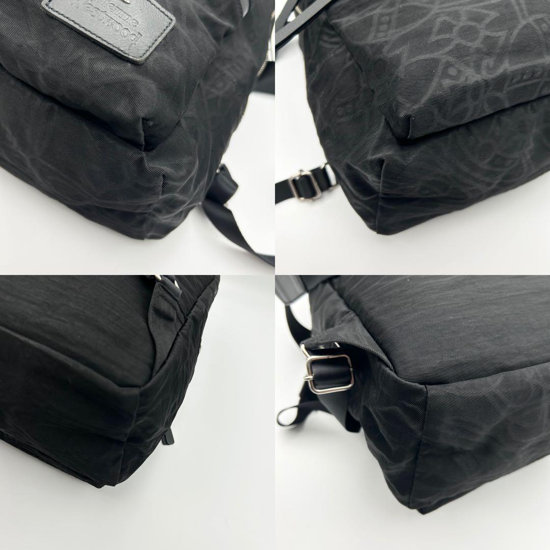 美品✨ ヴィヴィアンウエストウッド ラインORBエンボス リュック オーブ 黒