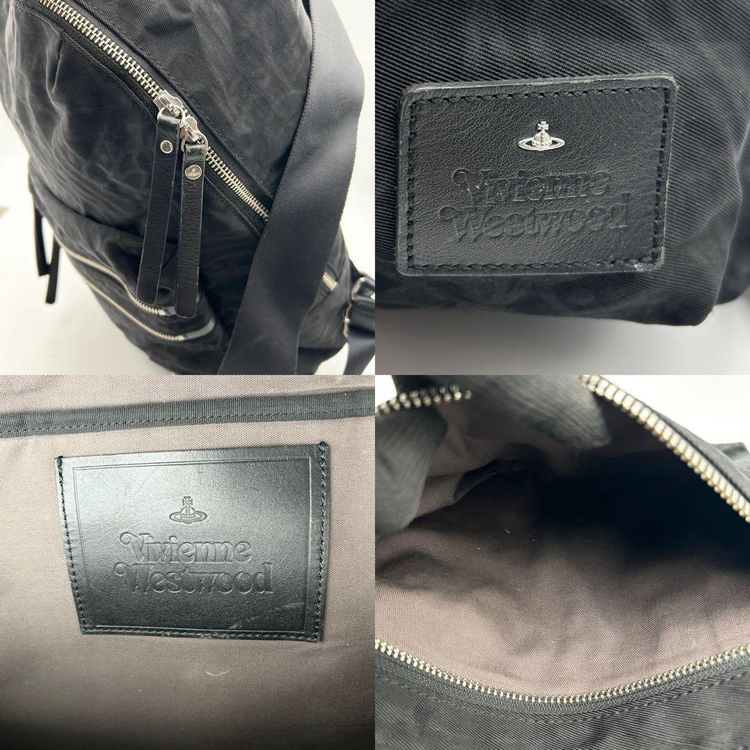 美品✨ ヴィヴィアンウエストウッド ラインORBエンボス リュック オーブ 黒