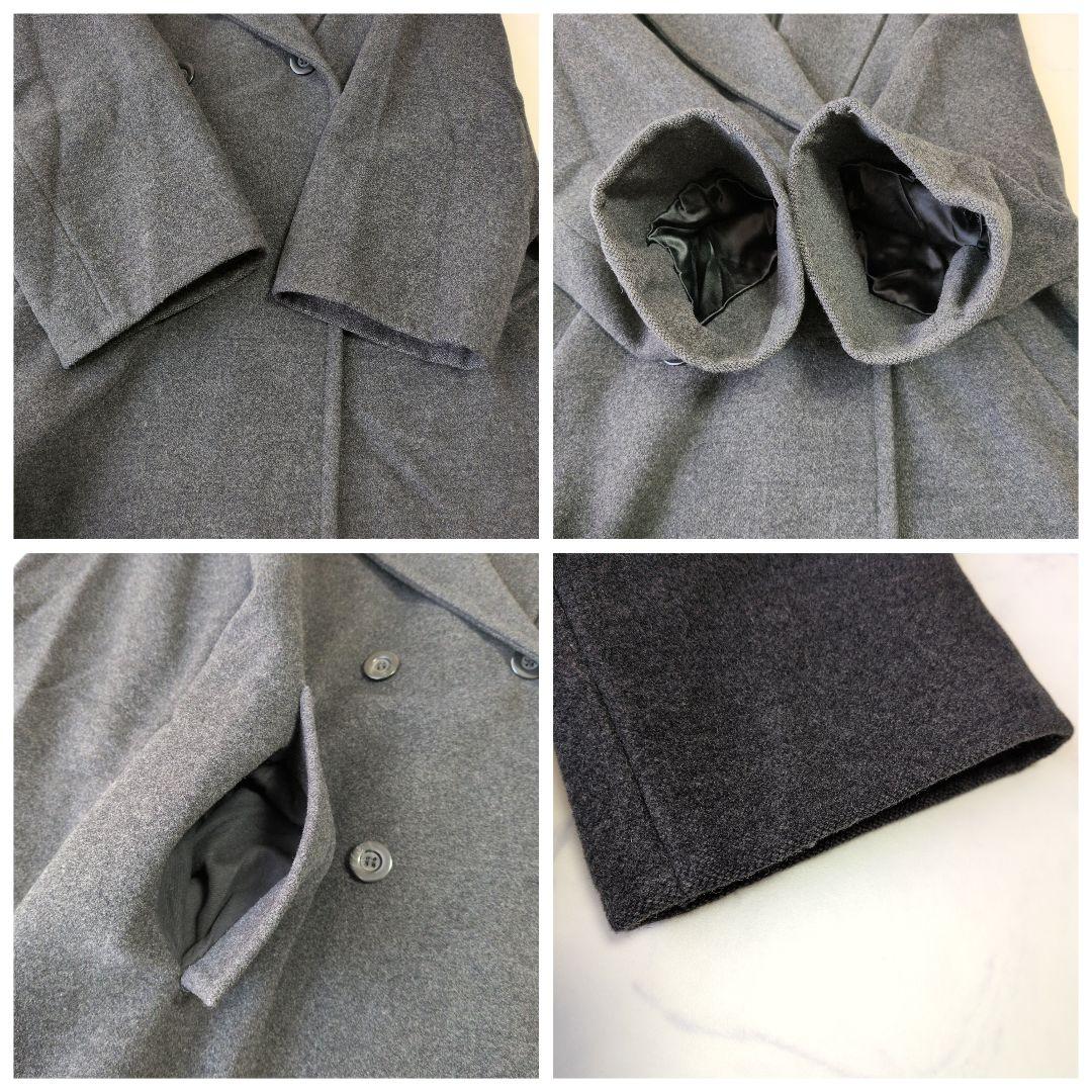 MAX&Co. ロングコート チェスター ダブル アンゴラ ウール グレー 38