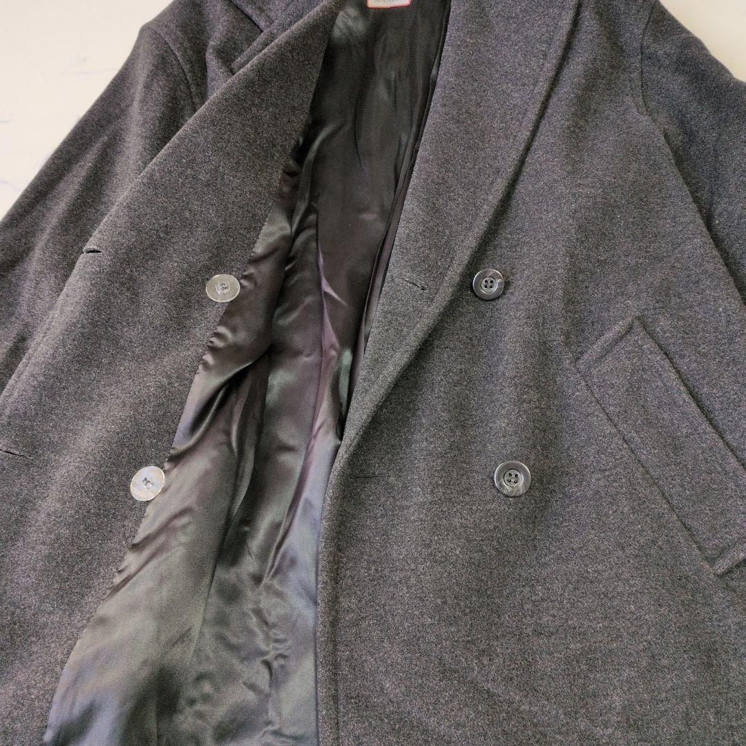 MAX&Co. ロングコート チェスター ダブル アンゴラ ウール グレー 38