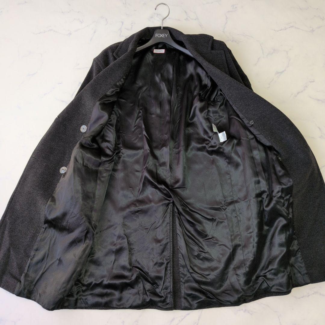 MAX&Co. ロングコート チェスター ダブル アンゴラ ウール グレー 38