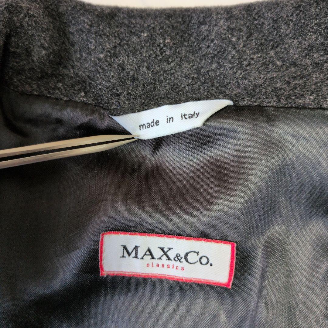 MAX&Co. ロングコート チェスター ダブル アンゴラ ウール グレー 38