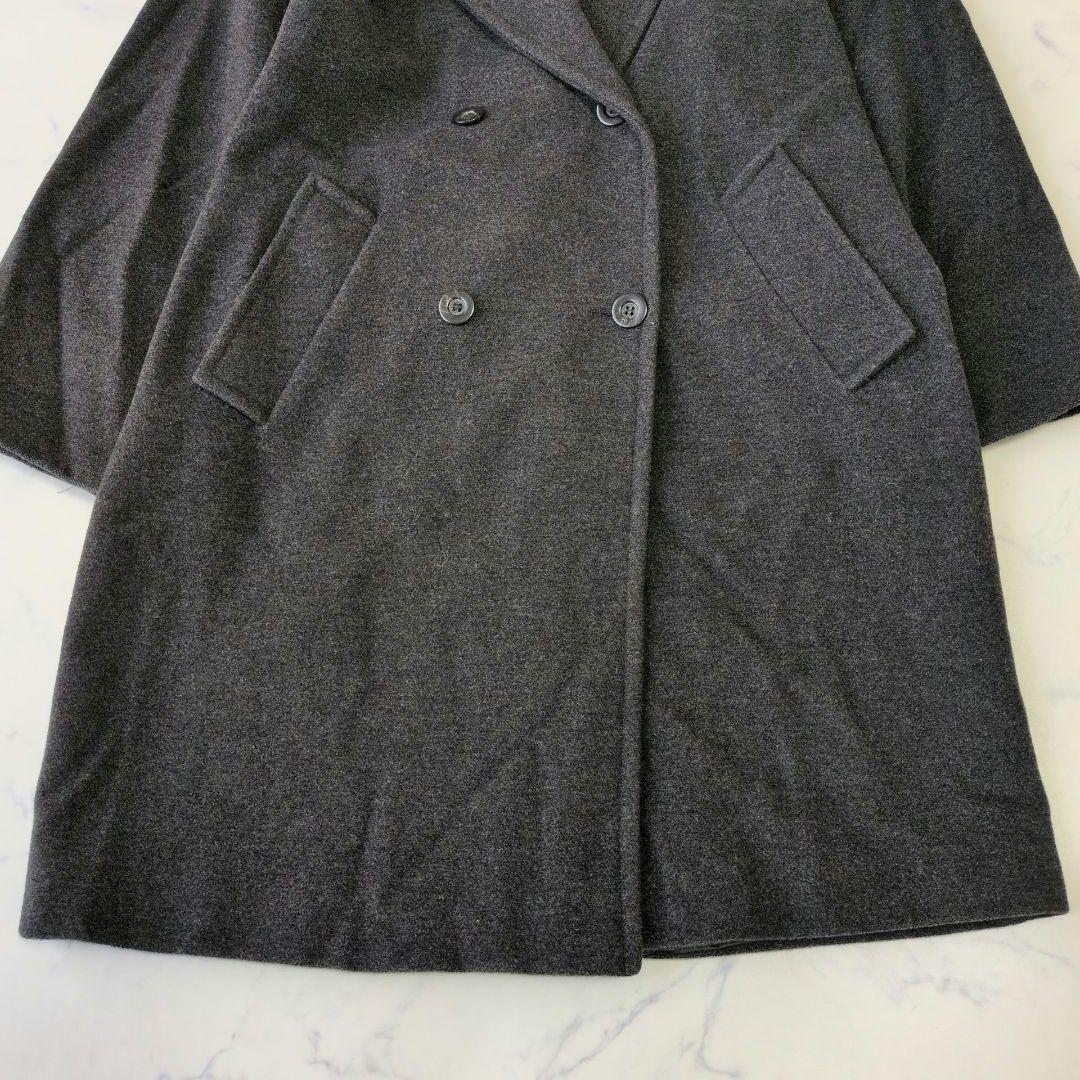 MAX&Co. ロングコート チェスター ダブル アンゴラ ウール グレー 38