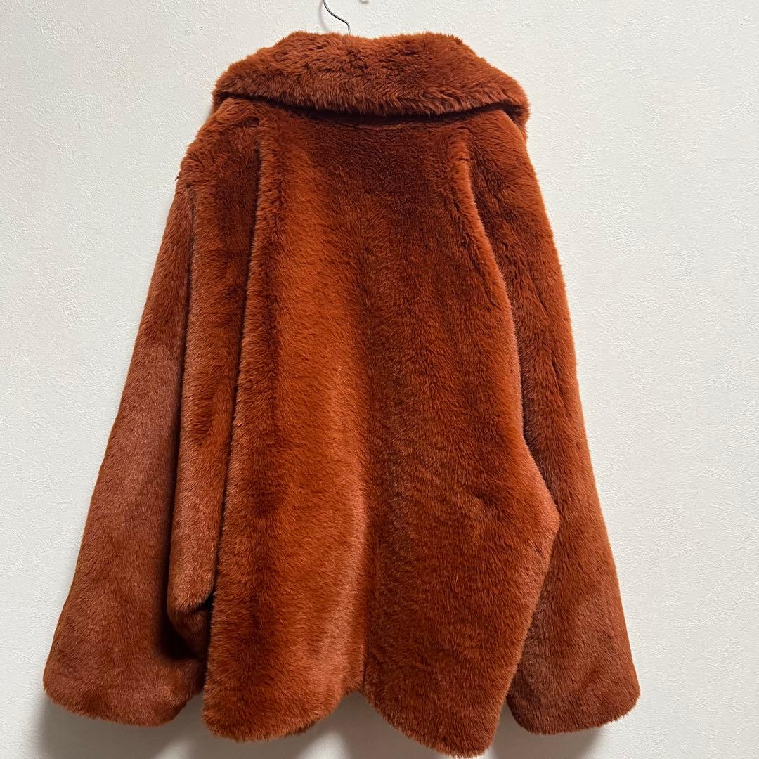 rim.arkドルマンスリーブファーコート オレンジ