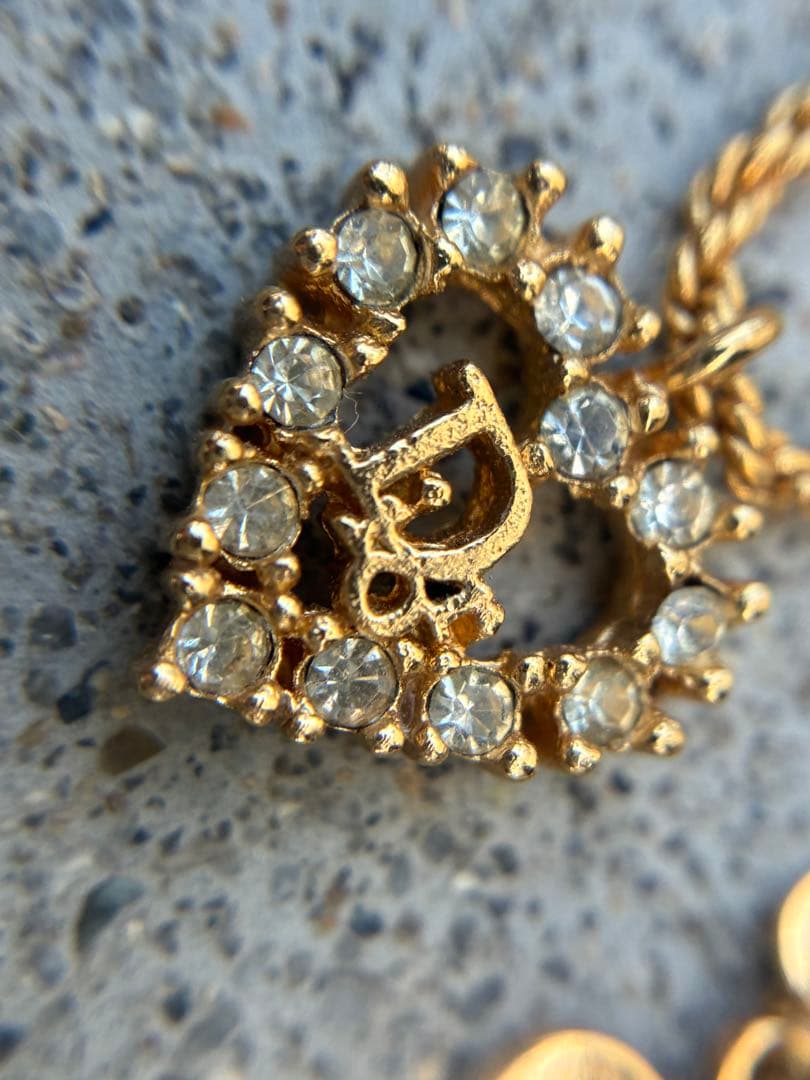 n*♡様 クリスチャンディオール ネックレス ハート ラインストーン　ビジュー