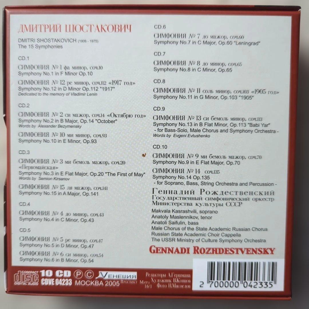 ロジェストヴェンスキー　ショスタコーヴィチ　交響曲全集　VENEZIA盤