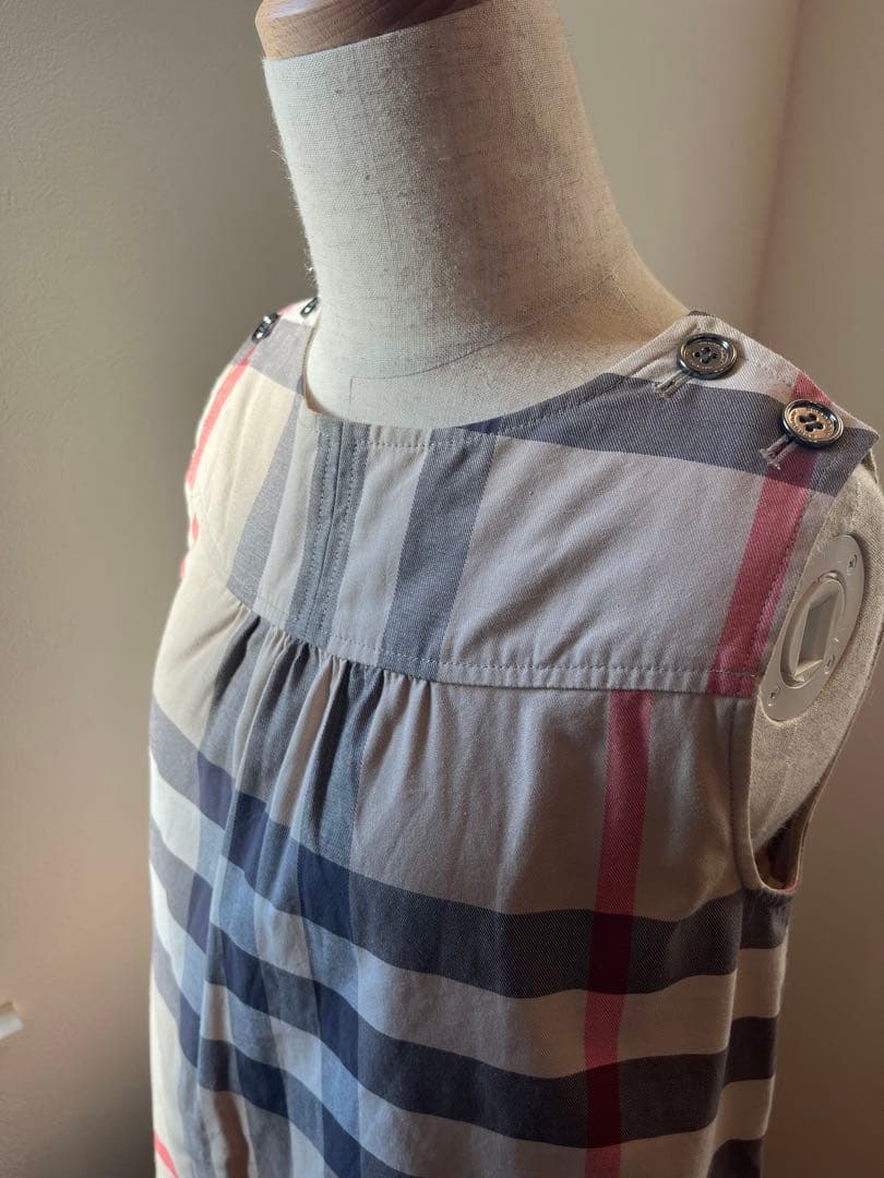 Burberry チェック柄ノースリーブワンピース サイズ14y 150〜160