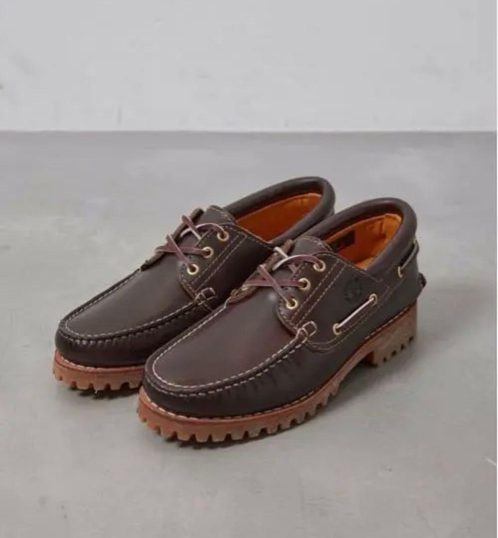 Timberland 3eye モカシンシューズ バーガンディ 早い者勝ち