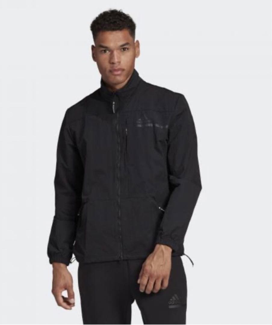 新品　adidas アディダス ウーブンジャケット　セットアップ　ブラックXO