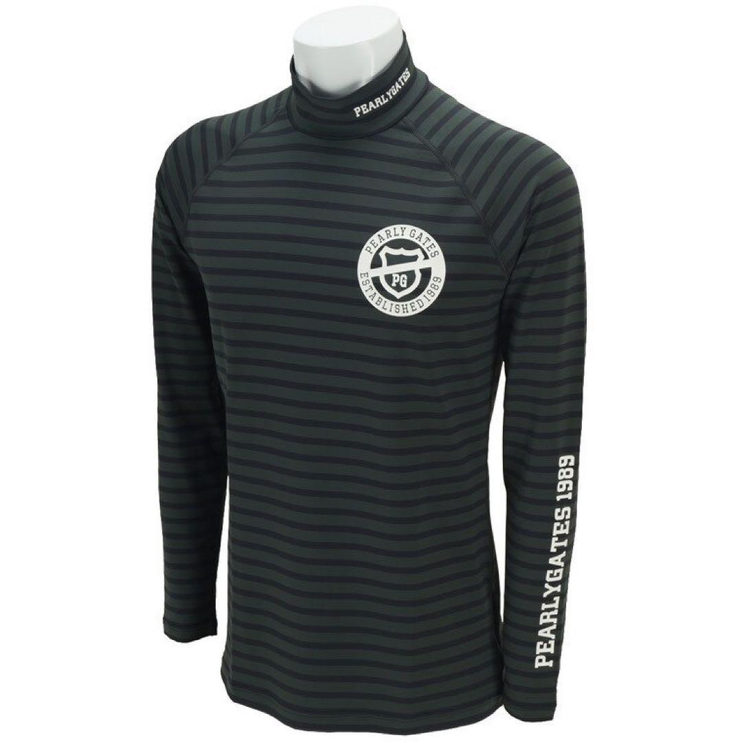 新品同様　極美品　パーリーゲイツ　ボーダー 長袖インナーシャツ ゴルフ サイズ3