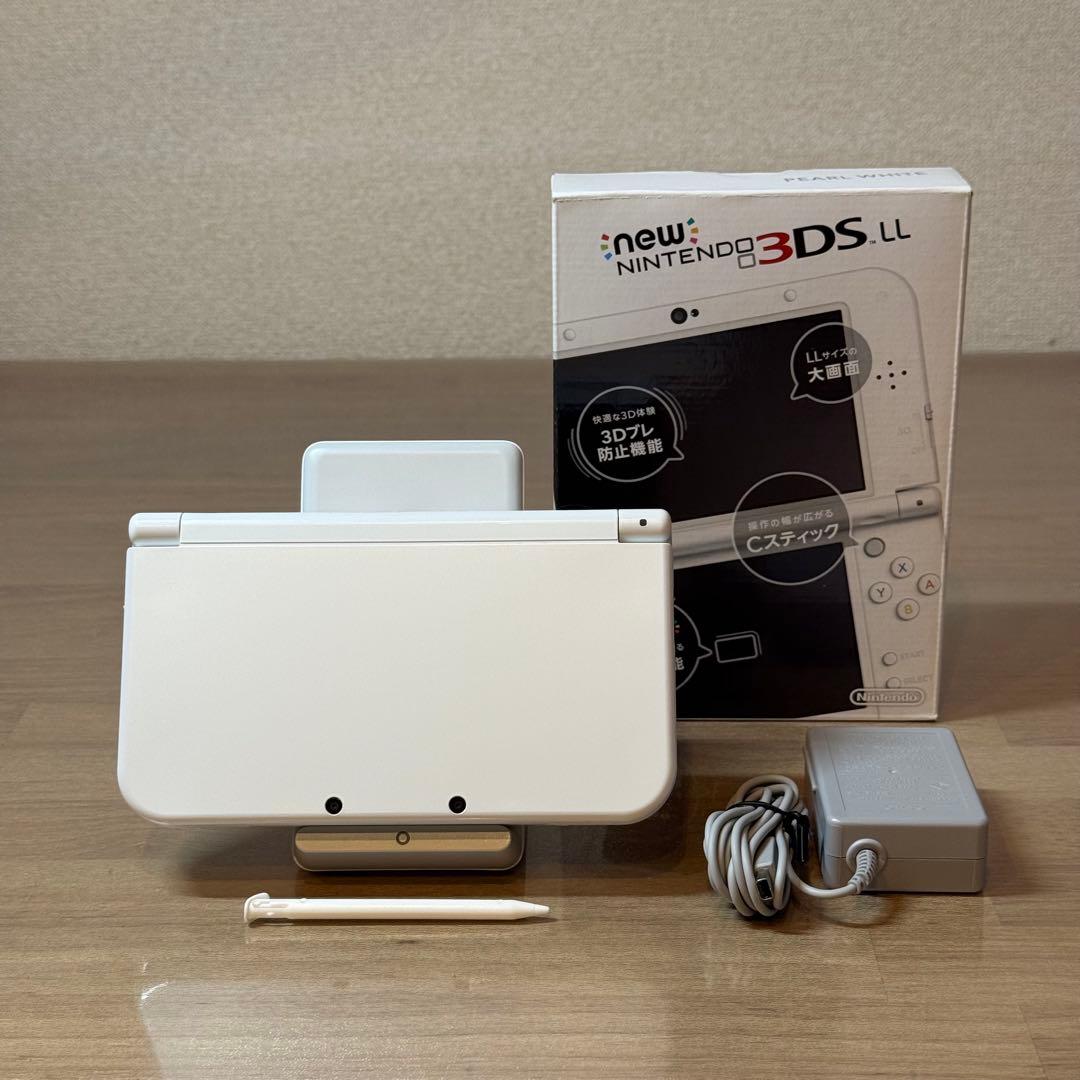 6-200 Newニンテンドー3DS LL パールホワイト 上下IPS Dual